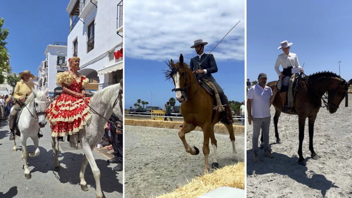 Equestrian event on the beach.