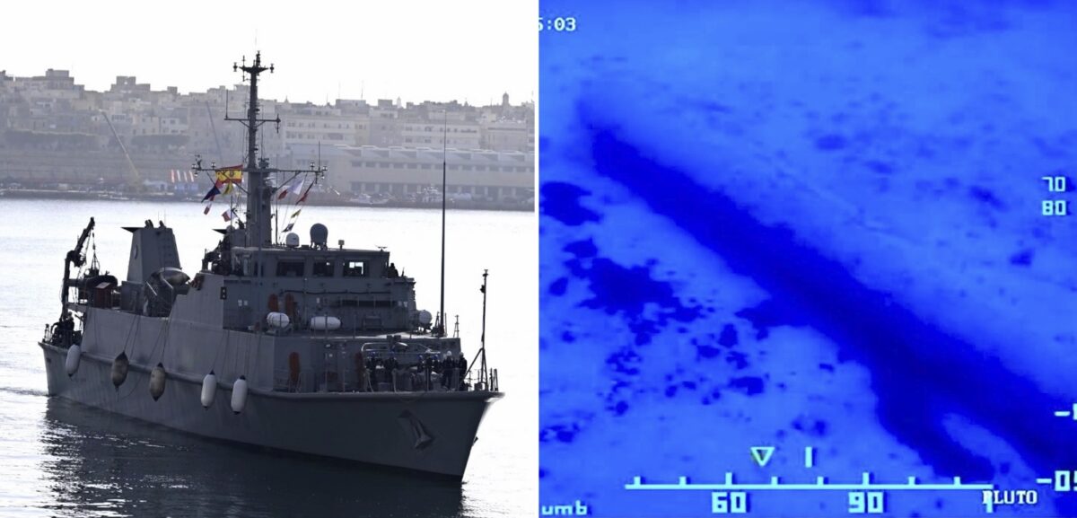 Spanish Minesweeper Tambre Discovers Two Wwii Torpedoes And A Mine In The Mediterranean