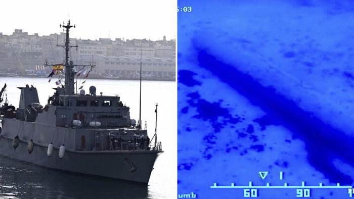 Mine found on seabed