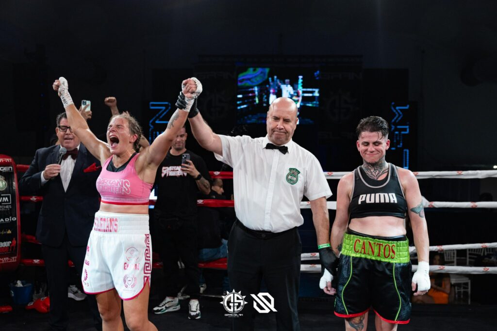 Still winning! Victoria Lomax, Costa del Sol champ, moves from kickboxing to boxing