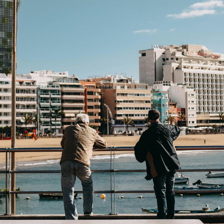 Two friends in Spain.