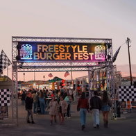 Entrance to the Freestyle Burger Fest in Albox