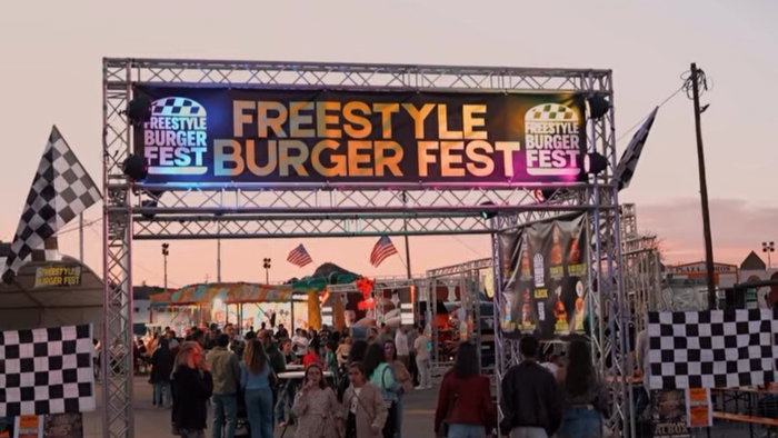 Entrance to the Freestyle Burger Fest in Albox
