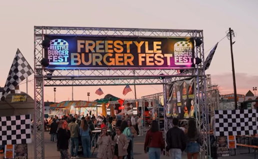 Entrance to the Freestyle Burger Fest in Albox