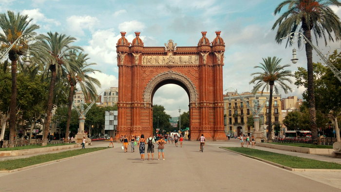 The Arc de Triomf.