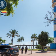 National police officers in Torre del Mar.