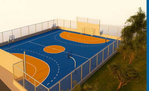 Renovation of outdoor sports courts in Torrevieja with new surfaces and fencing