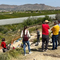 Archaeological excavations at Los Saladares site in Orihuela with exposed ancient remains