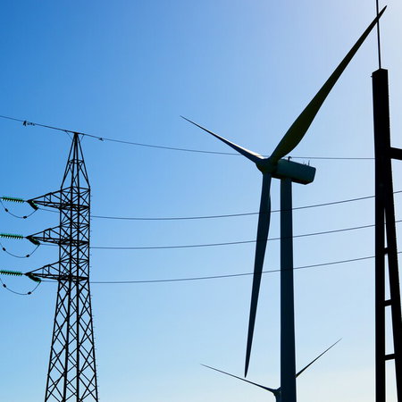 Electricity transmission lines in Spain during grid stability concerns