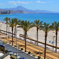 El Campello residential street where underground waste containers are being upgraded