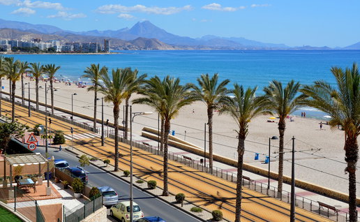 El Campello residential street where underground waste containers are being upgraded