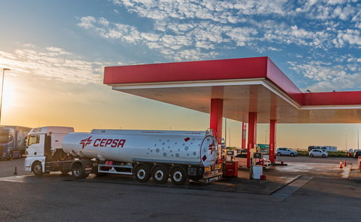 Petrol station in Spain as fuel prices rise