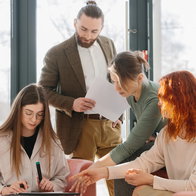 People working together in a professional environment as part of employment support initiative in Guardamar