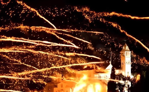 Rocket Wars Easter tradition on the Greek island of Chios