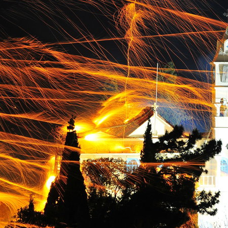 Rocket wars in Greece over Chios