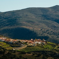 Landscape of the village of Benitagla in the Sierra de Los Filabres in Almeria