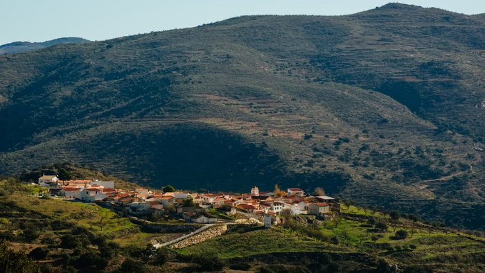 Landscape of the village of Benitagla in the Sierra de Los Filabres in Almeria