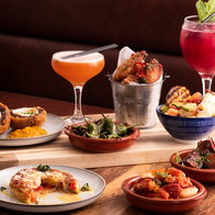 Selection of tapas and cocktails.