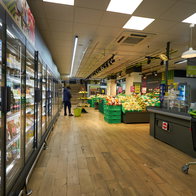 A supermarket open at night