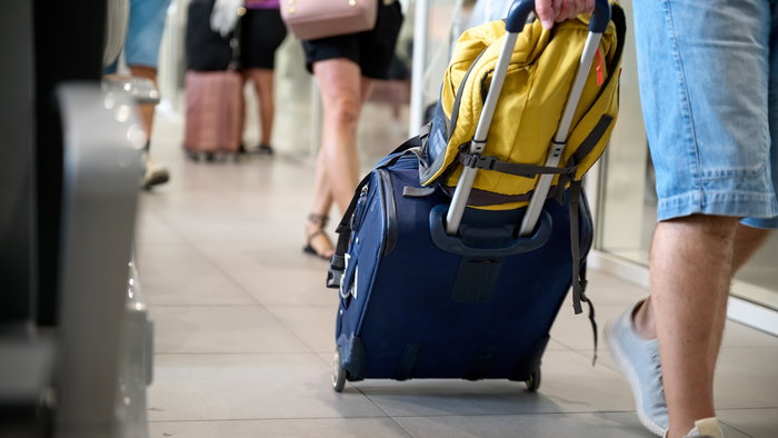 Tourists at airport