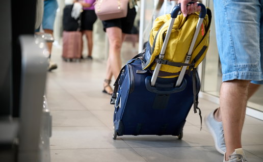 Tourists at airport