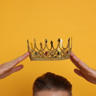 Man wearing a crown