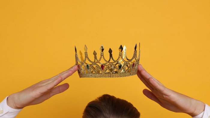Man wearing a crown