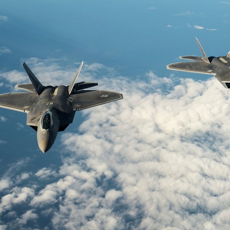 Air Force planes in sky