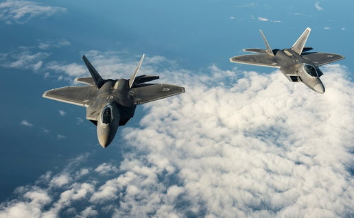 Air Force planes in sky