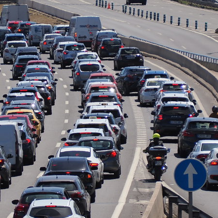 A gridlock on a Spanish motorway