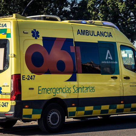 Ambulance in traffic.