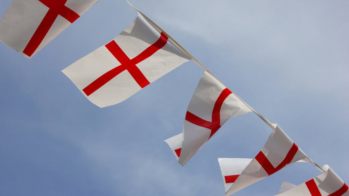 England flags in honour of St George's Day