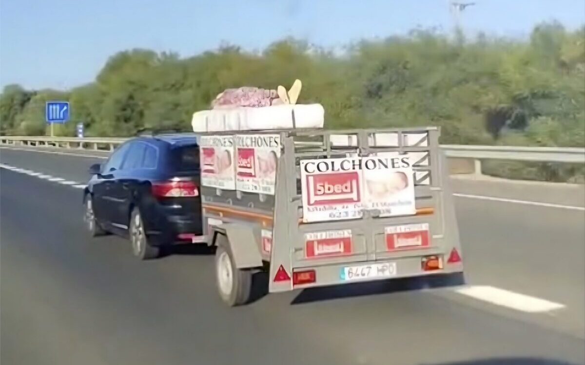Viral Mattress Trailer Siesta Stunt On Spanish Motorway Causes Laughter And Double-takes