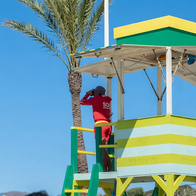 Marbella lifeguard on watch.