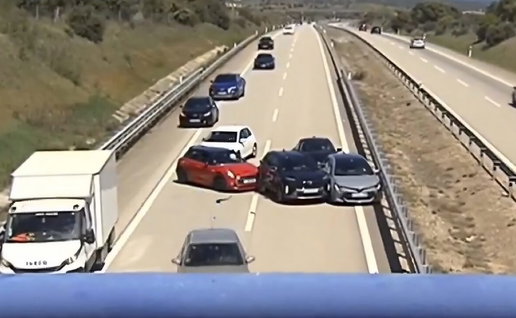 Pile up live on TV on A-5.