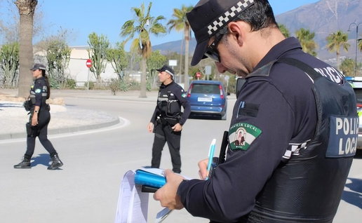 Mijas local police random roadside checks.