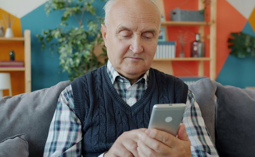 A person on the phone.