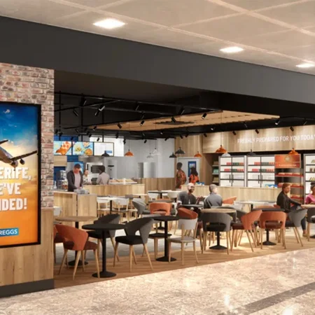 Design for new Tenerife Sur Greggs branch.
