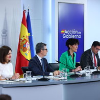 Spanish government at a press conference