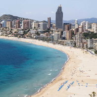 Bird's eye view of Alicante Beach.
