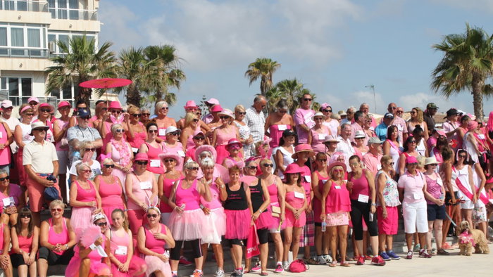 Maria and the Pink Ladies on a previous charity walk.