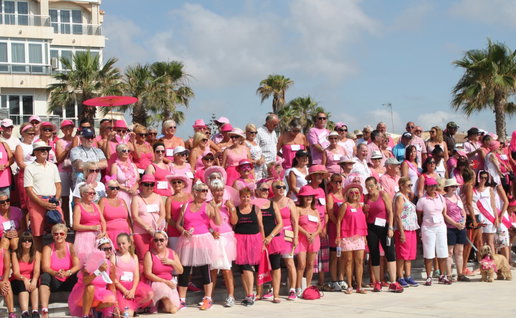 Maria and the Pink Ladies on a previous charity walk.