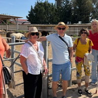 The visitors at the centre.