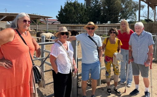 The visitors at the centre.