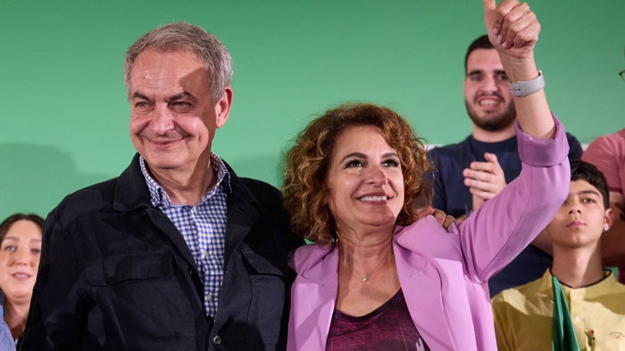 Ex PM José Luis Rodríguez Zapatero with María Jesús Montero.