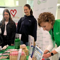 A donation table.