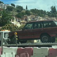 Actual car in process of being stolen in Marbella.