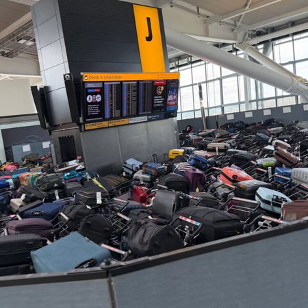Bags left behind at Heathrow.