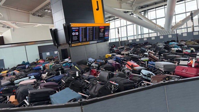Bags left behind at Heathrow.