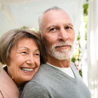 Picture of a affectionate senior couple